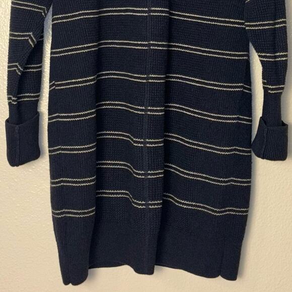 PrAna Milani Dress Nautical Stripe Waffle Knit Funnel Neck Blue Women's Small - Picture 14 of 16